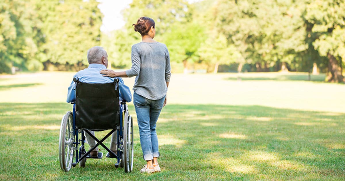 Lightweight wheelchair in use