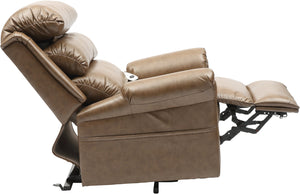 Brown Nutmeg Aidapt Ecclesfield Series Wall Hugging Rise & Recline, PU Material, Recliner Chair for Elderly and Disabled, with remote, fully reclined