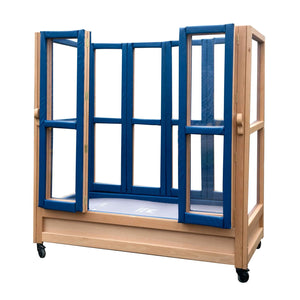 Centrobed Flores Cot tall with blue padding