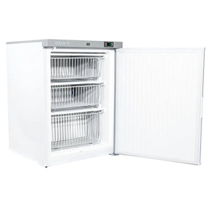 Coolmed 115L Spark Free Lab Freezer opened facing right