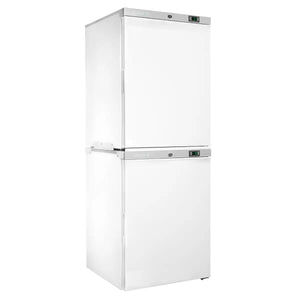 Coolmed 260L Combi Fridge/Freezer closed facing right