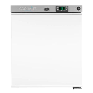 Coolmed 29L Small Medical Refrigerator solid door closed front view