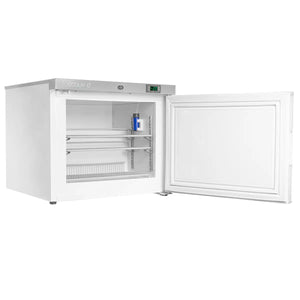 Coolmed 47L Spark Free Lab Freezer opened facing right