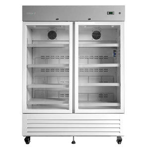 Coolmed 500L Large Medical Refrigerator closed glass door