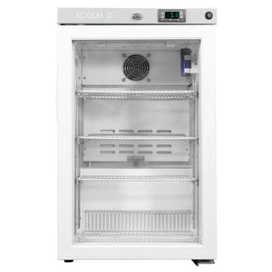 Coolmed 59L Small Medical Refrigerator glass door front view
