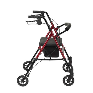 Drive Devilbiss Adjustable Aluminium Rollator Red
