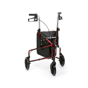 Drive Devilbiss Aluminium Tri Walker with Bag Flame Red