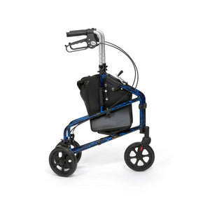 Drive Devilbiss Aluminium Tri Walker with Bag Flame Side