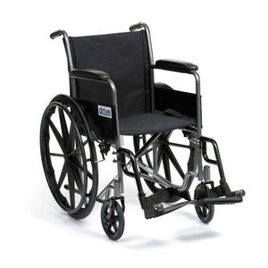 Drive Devilbiss Silver Sport Steel Self Propel Wheelchair Side