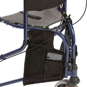 Drive Devilbiss Steel Tri Walker with Seat Blue