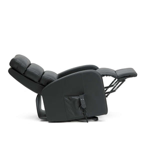 Drive Devilbiss Three Tier Back PU Single Motor Riser Recliner Black Reclined