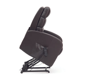 Drive Devilbiss Three Tier Back PU Single Motor Riser Recliner Black Side