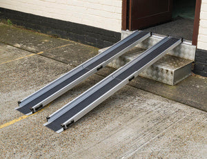 Enable Access Metro Telescopic Channel Ramp in use for doorway styeps and threashold