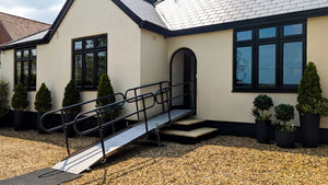 Enable Access Perma Ramp Adjust Highr Rise Wheelchair and Threshold Ramp kit with Quick rails