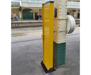Enable Access RampStor Vertical 1700 Suitcase Ramp Storage Unit full view back in train station