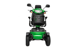 VanOs Excel Galaxy II 4 Wheel Mobility Scooter, green front