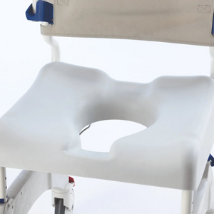 Invacare | Ocean Ergo XL Shower Chair Commode Height-Adjustable, Ergonomic Design for Enhanced Comfort and Independence  open seat