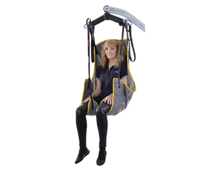 Joerns Oxford Quickfit Deluxe Sling with head support in use