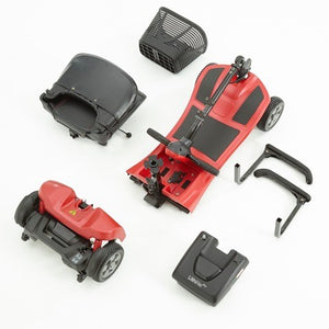 Red Motion Healthcare Lithilite, lightweight lithium battery Mobility Scooter disasembled