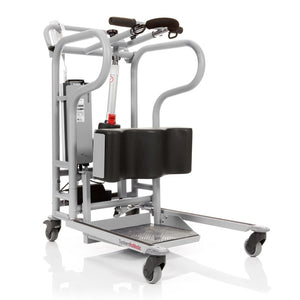 Side View of Direct Healthcare Group MiniLift160 Sit to Stand Lift with black knee padding