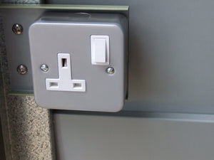 Power socket of the Trimetals Mobility Scooter Storage Shed.