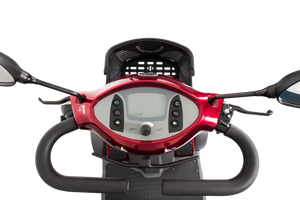 VanOs Excel Galaxy II 4 Wheel Mobility Scooter, red control panel