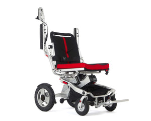 Motion Healthcare Aerolite Trekker Electric Wheelchair armrest folded up