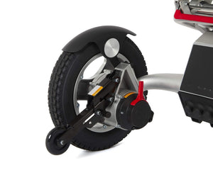 Motion Healthcare Aerolite Trekker Electric Wheelchair back of the rear wheels
