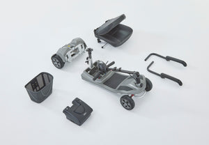 Motion Healthcare Alumina PRO, 4 Wheel, Lightweight, Electric Mobility Scooter with Lithium Battery, disassembled