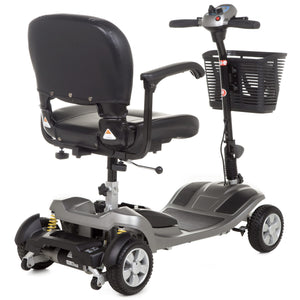 Motion Healthcare Alumina, lightweight Mobility Scooter, lithium battery, grey rear oblique