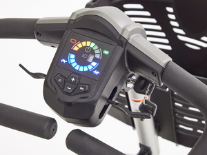Motion Healthcare Aura, 4 Wheel, Lightweight, Electric Mobility Scooter, Lithium Battery control panel
