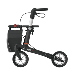 Rehasense | Athlon SL Rollator Range | Safest and Lightest Carbon Fibre Rollator Black Left Side