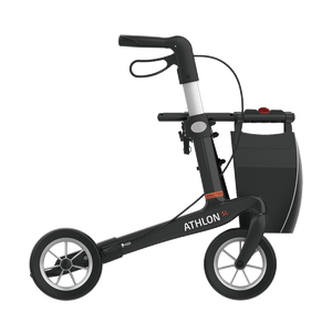 Rehasense | Athlon SL Rollator Range | Safest and Lightest Carbon Fibre Rollator Black Right Side