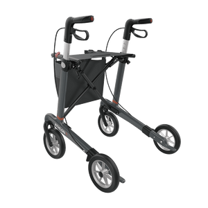 Rehasense | Athlon SL Rollator Range | Safest and Lightest Carbon Fibre Rollator Grey Back Left