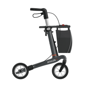 Rehasense | Athlon SL Rollator Range | Safest and Lightest Carbon Fibre Rollator Grey Right Side