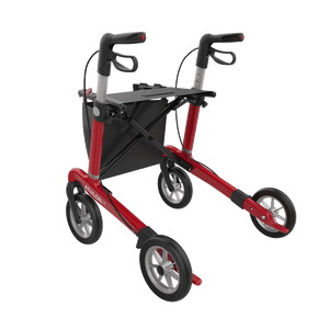 Rehasense | Athlon SL Rollator Range | Safest and Lightest Carbon Fibre Rollator Red Back Left