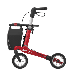 Rehasense | Athlon SL Rollator Range | Safest and Lightest Carbon Fibre Rollator Red Left Side