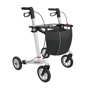 Rehasense | Athlon SL Rollator Range | Safest and Lightest Carbon Fibre Rollator White Right Front