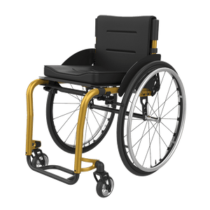 Rehasense | Icon 60 Active Wheelchair | Personalised Comfort and Sporty Experience Gold Front Left