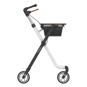Rehasense | Space Pixel Rollator Range | Premium Indoor Rollator with Convenient Features Black White Right Side