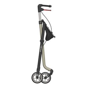 Rehasense | Space Pixel Rollator Range | Premium Indoor Rollator with Convenient Features Champagne Black Folded