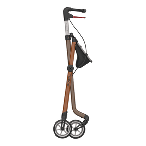 Rehasense | Space Pixel Rollator Range | Premium Indoor Rollator with Convenient Features Toffee Brown Folded