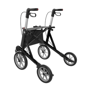 Rehasense | Server XC Explorer Rollator Range | Foldable Rollator with Ergonomic Features for Maximum Comfort Black Back Left