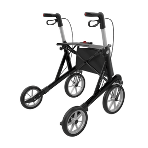 Rehasense | Server XC Explorer Rollator Range | Foldable Rollator with Ergonomic Features for Maximum Comfort Black Back Right