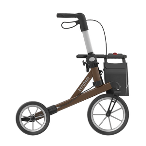 Rehasense | Server XC Explorer Rollator Range | Foldable Rollator with Ergonomic Features for Maximum Comfort Brown Right Side