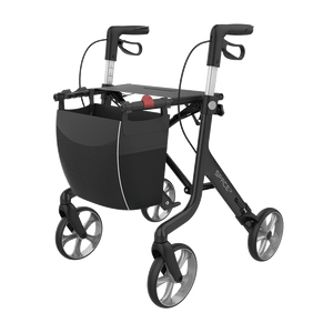 Rehasense | Space CF Rollator Range | Elegant Carbon Rollator | Enhanced Comfort and Lightweight Design Front Left