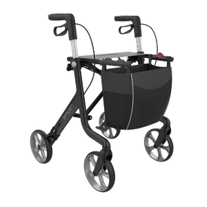 Rehasense | Space CF Rollator Range | Elegant Carbon Rollator | Enhanced Comfort and Lightweight Design Front Right