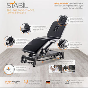 Stabil Pro 2-Section Treatment Table- Black  Brochure
