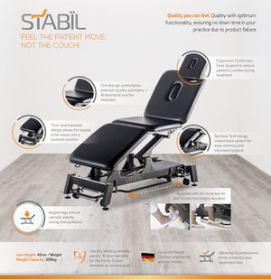 Stabil Pro 3-Section Treatment Table Black brochure