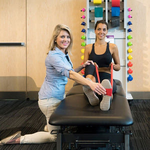 Stabil Pro 3-Section Treatment Table Black in use 4